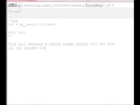 Simple php - How to generate a random number