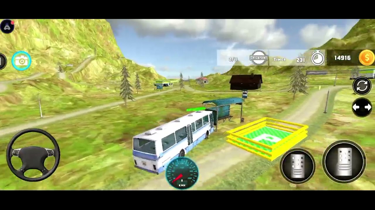 Village Bus Game Simulate, No Hard Game, In the Match,,