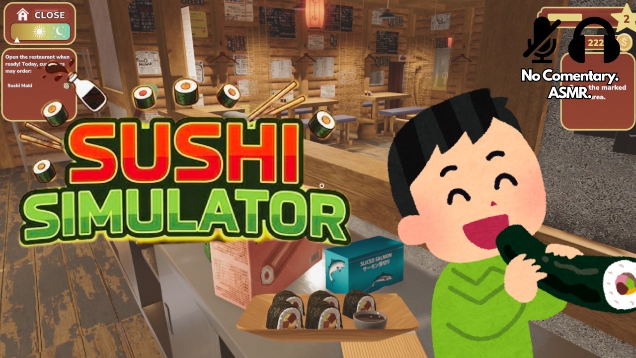 Relaxing Sushi Chef ASMR 🍣 | Sushi Simulator Demo (No Commentary)