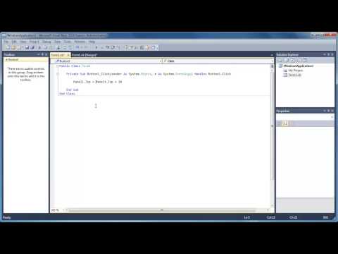 Learn Visual Basic - #30 - Changing the Position of a Control