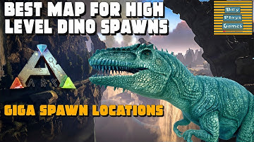 ARK: BEST Map To Find High Level Gigas & ALL Dinos Spawns | THE CENTER | Giga Spawn Locations