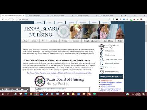 How to Create an NCLEX Profile on the New Texas Board of Nursing Website