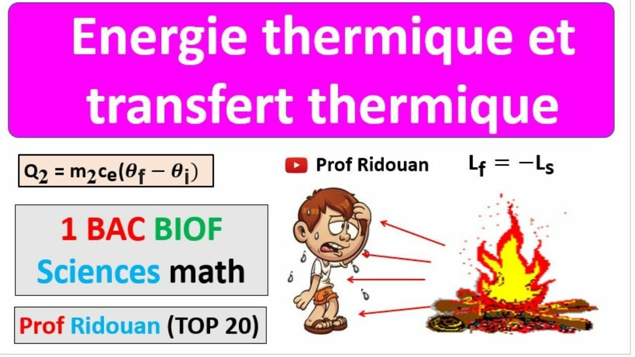 Energie thermique résumé+ 3 exercices corrigés