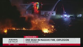 19-year-old killed, firefighter injured in massive Clinton Township industrial fire