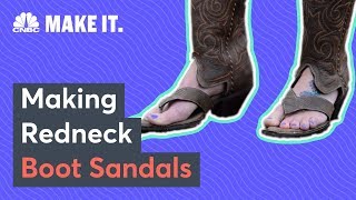 redneck boot sandals
