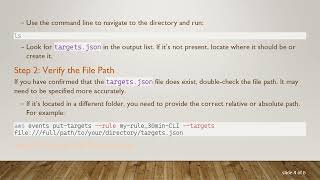 Resolving the No such file or directory: 'targets.json' Error in AWS CLI