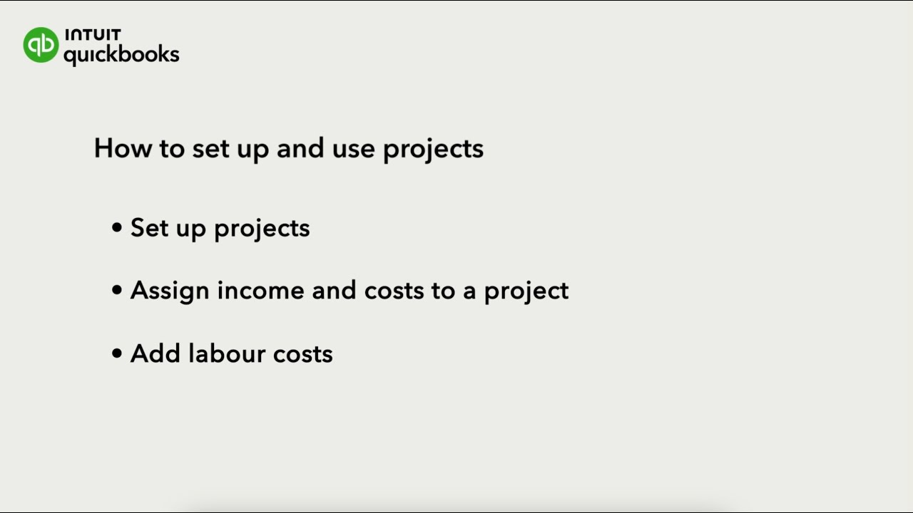 How to set up and use projects in QuickBooks Online - YouTube