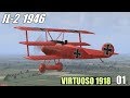 IL-2 Sturmovik 1946 BAT Mod &quot;Virtuoso 1918&quot; Mission 01 Fokker DR1 Aircraft