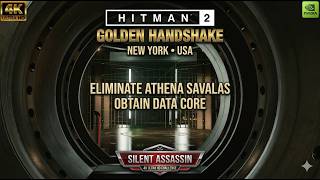 Hitman 2 - New york - USA |Golden Handshake |Obtain Data & Eliminate Athena Savalas | Silent Assasin