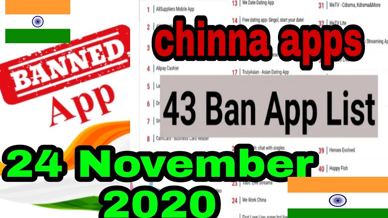 New ban apps list ||43 chinna apps banned apps list ||snack video app bun ||