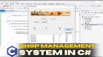 How to develop Shop Management System in C#.Net (Sample Project)