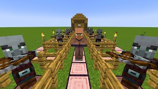 VILLAGERS VS PILLAGERS with CROSSBOW in Minecraft