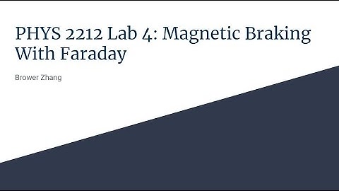 PHYS 2212 Lab 4:  Magnetic Braking With Faraday