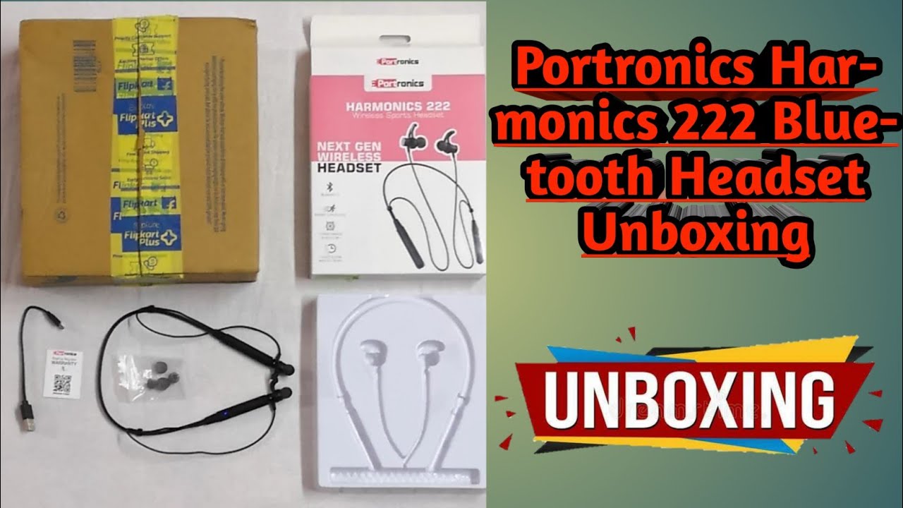 Portronics Harmonics 222 Bluetooth Headset (Black, In the Ear) Unboxing video on Flipkart💥💥💥💥