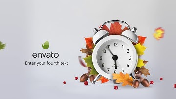 After Effect Templates - Logo Clock Autumn