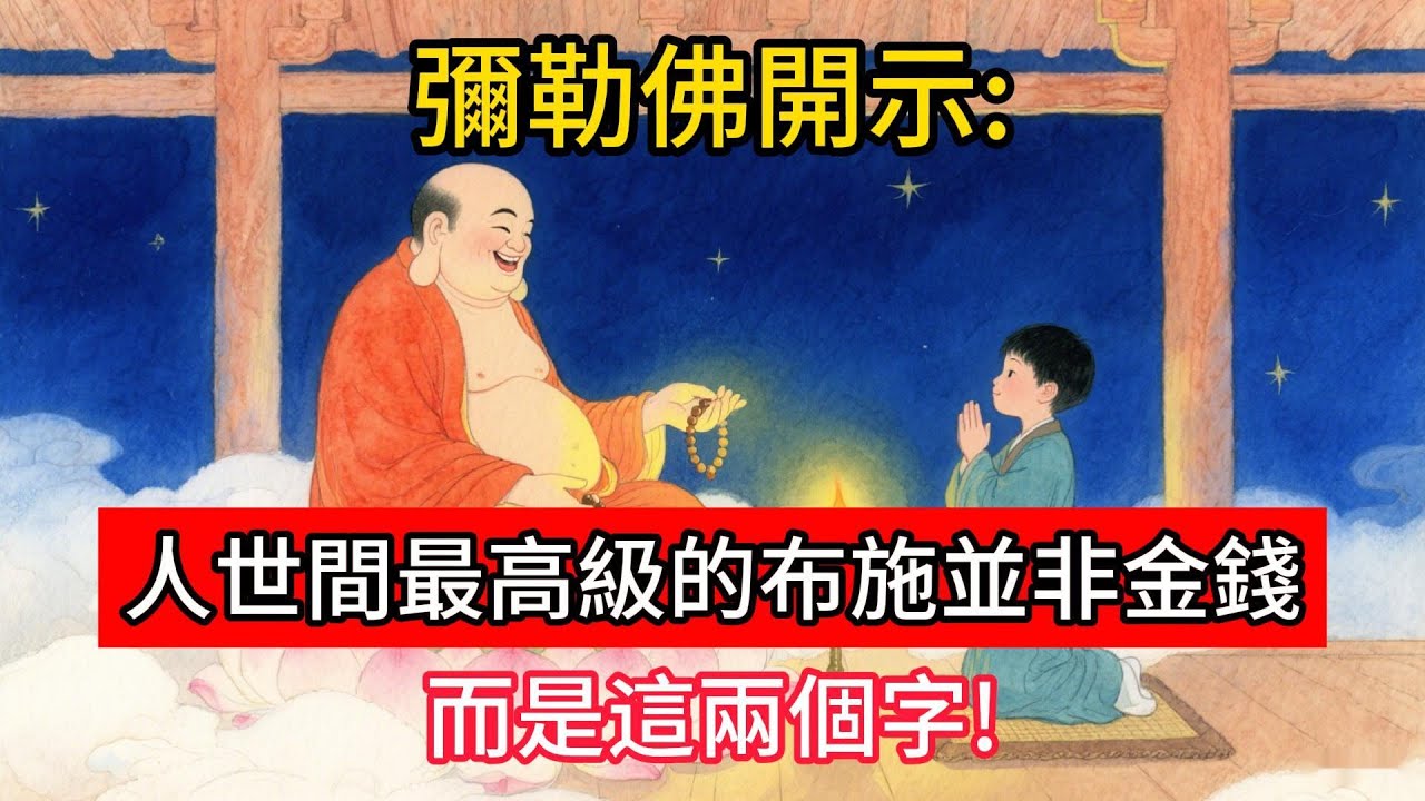 彌勒佛開示：人世間最高級的布施，並非金錢，而是這兩個字！#佛學 #正能量 #菩提解脫道 #佛教文化 #佛教故事 #人生感悟