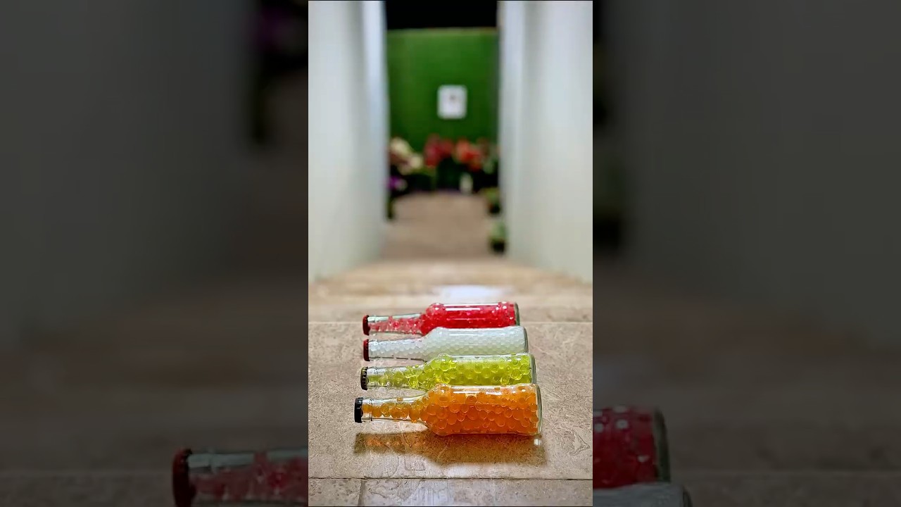 🧡🟡🤍🔴 4 Bottles Broke in Style | Crunchy Sounds ✨ 