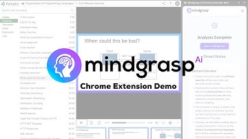 Mindgrasp.ai Chrome Extension Canvas & Panopto Demo