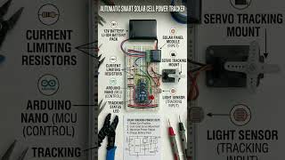 DIY Smart Solar Tracker Circuit using Arduino Nano! ☀️🔋 #shorts @Basitelectro
