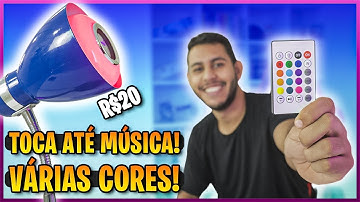 Lampada Bluetooth De Led Caixa De Som C Controle Rgb 12W da Shopee! Vale a pena mesmo?