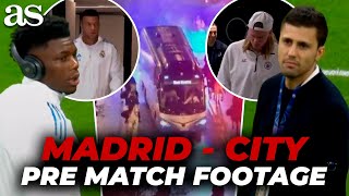 WHAT YOU DIDN'T SEE: REAL MADRID & MANCHESTER CITY arrive at BERNABÉU | CHAMPIONS LEAGUE