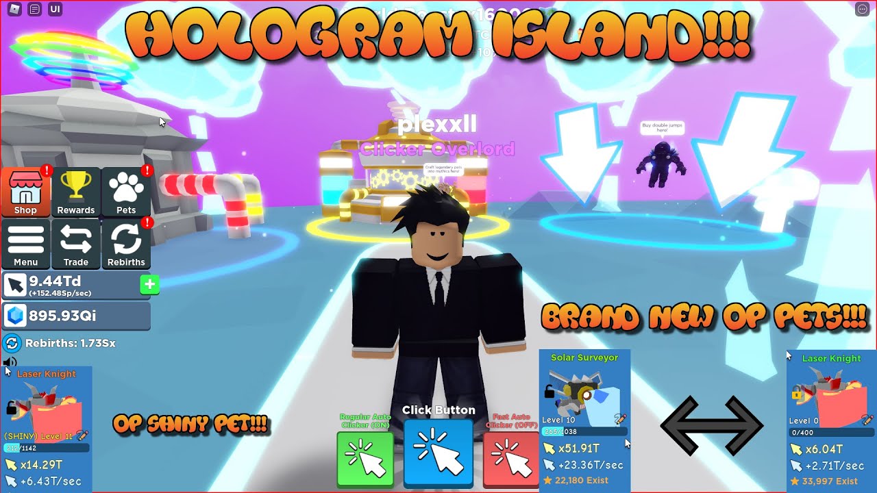🤖 HOLOGRAM ISLAND!!!! 🤖 (Clicker Sim Update 8!!!)