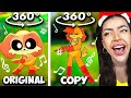 ORIGINAL VS PARODY Smiling Critters POKEDANCE! (360° VR CATNAP POKEDANCE)