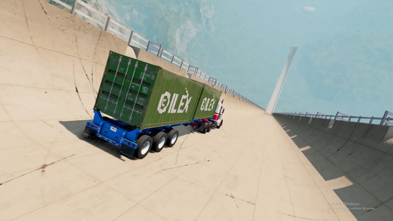 Delivery Down Ramp What Happens When Trucks Go Down Mega Ramps? - YouTube