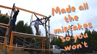 DIY Miracle Truss Steel Building Assembly: Phase 1 of raising our Alaska shop