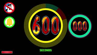 600 Seconds Colorful Circle Timer Alarm No Music