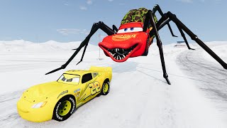 Live Crazy Escape From Lightning McQueen Eater | McQueen VS Lightning McQueen Eater | BeamNG.Drive8