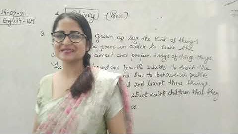 CLASS VII ENGLISH 14-09-2021 BY MS. SHWETA SHUKLA