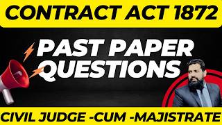Past Paper Questions Contract Act 1872 | Civil Judge & Legal Exam screenshot 5