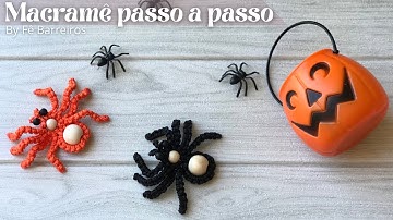 Aranha de macramê para Halloween | How to make Macrame Spider for Halloween | Fê Barreiros