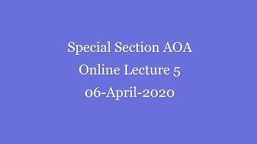 AOA Online Lecture Recording 05