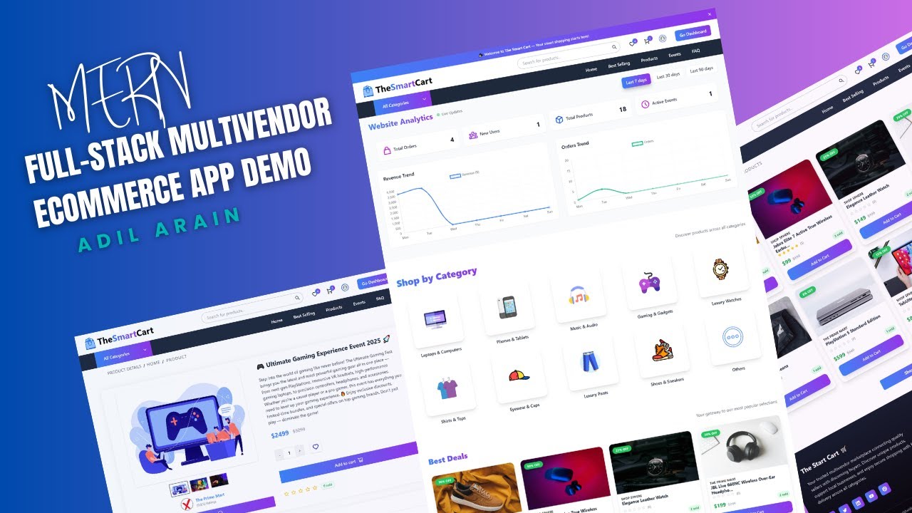 The Smart Cart | Next-Gen Multivendor E-Commerce Platform | Full MERN Stack Project Demo (2025)