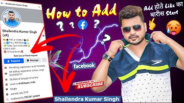 How to add Sonu Rajput // How to add Shailendra kumar singh // Facebook King ko कैसे add करे