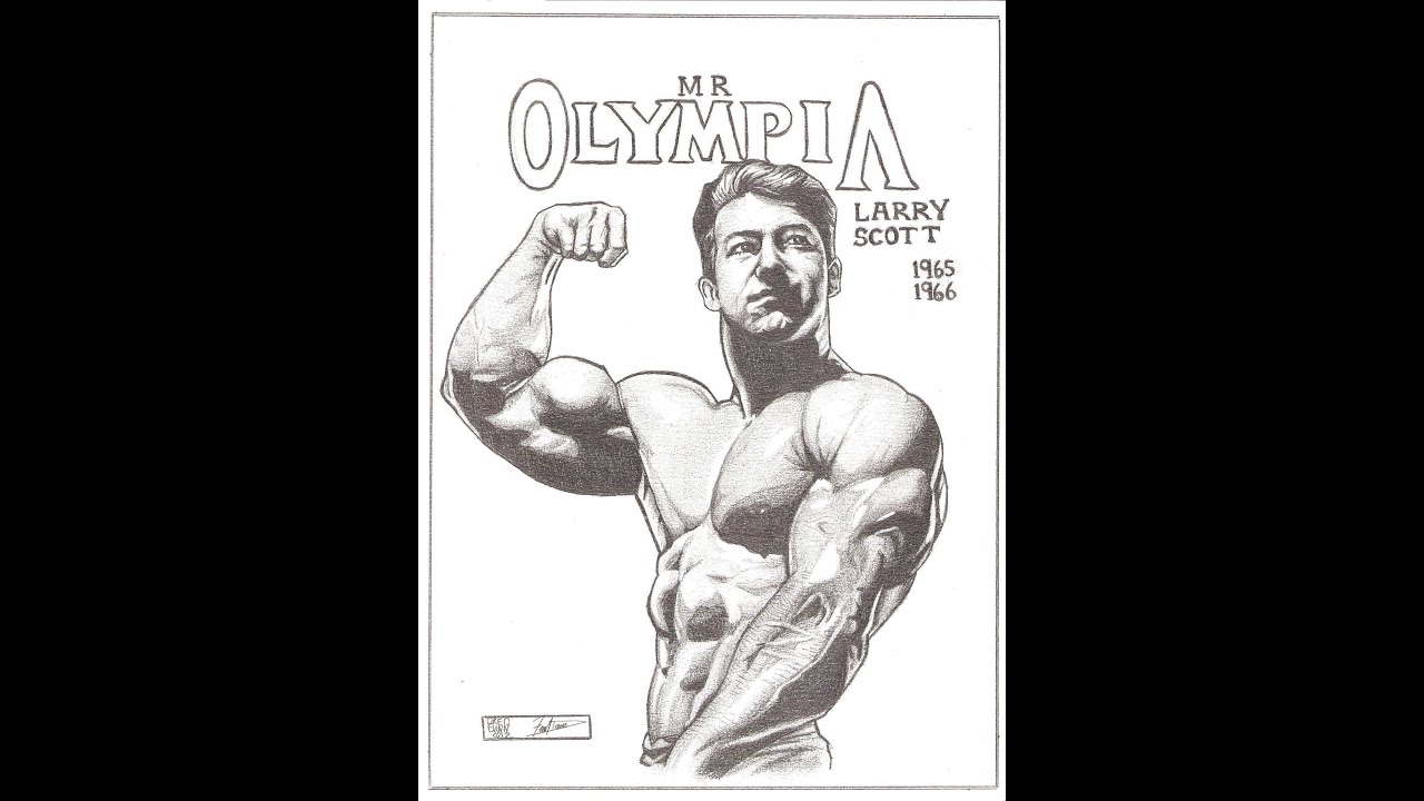 Larry Scott - Mr Olympia Series - Pencil sketch by Dredfunn drawing programs