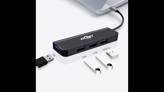 4 IN 1 USB Type C Hub Ultra Slim Aluminium 4 Port USB3.0/2.0 Hub Gray