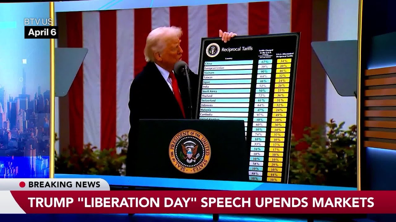 Bloomberg Television coverage of Liberation Day Tariffs for Loeb Awards. Aired on April 2, 2025.