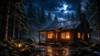 Cozy Cabin Rain Sounds for Deep Sleep 🌧️ Relaxing Night Ambience | No Talking