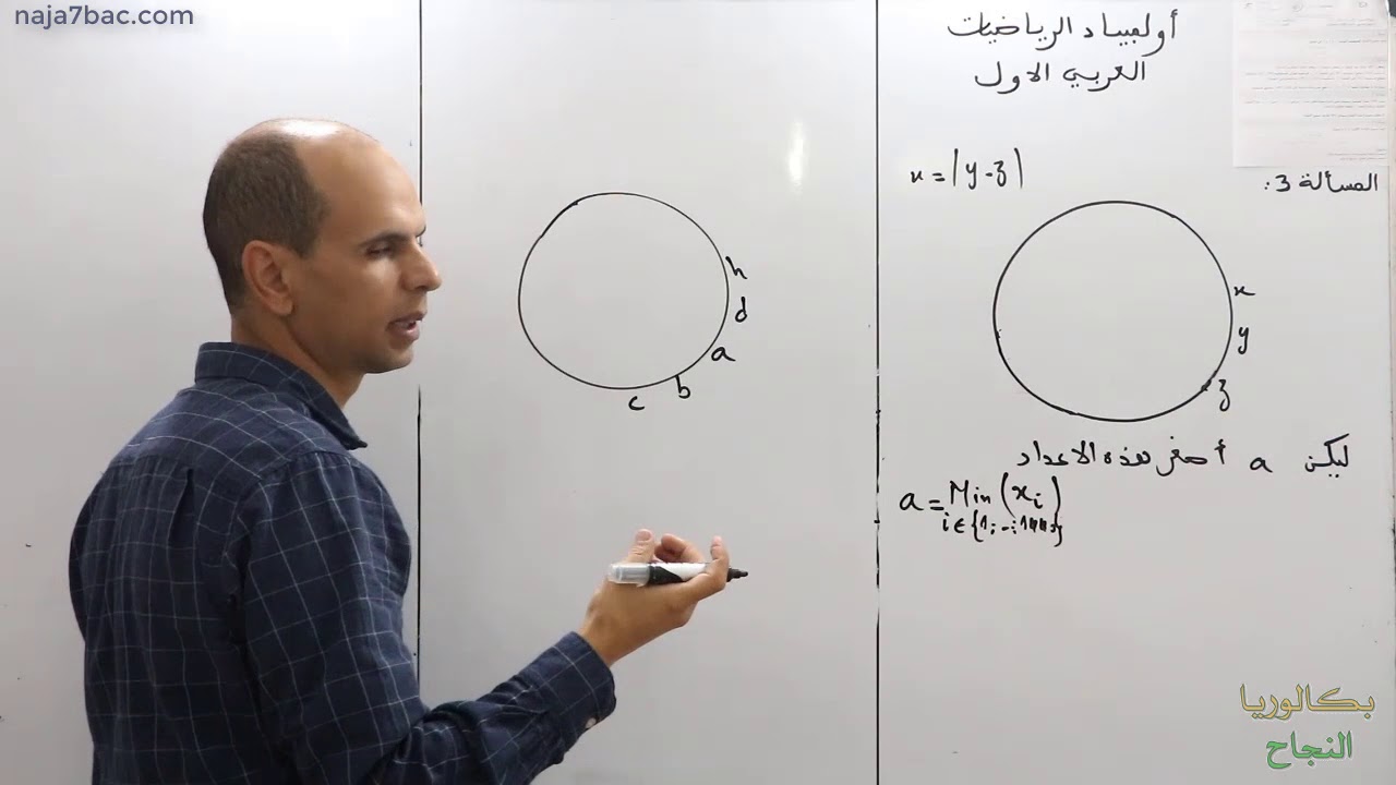 تصحيح أولمبياد الرياضيات العربي الأول-الجزء الثالث