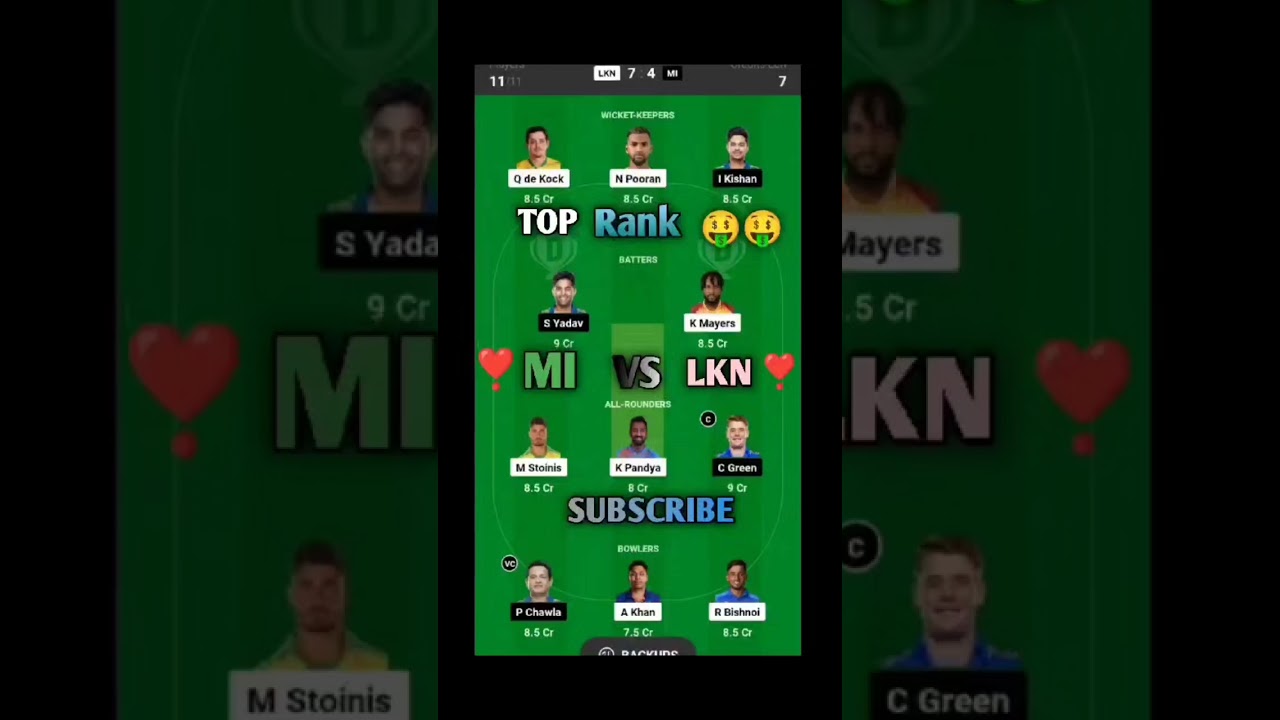 dream 11 best team sl and gl 