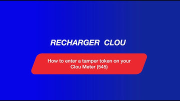 How to enter a tamper token on your Clou Meter (545)