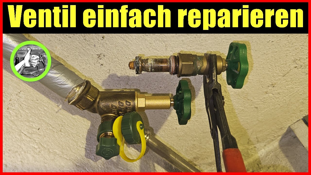 Absperrventil reparieren ✅  Schrägsitzventil Oberteil wechseln ✅ Ventiloberteil sitzt fest, undicht