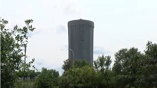 Water tower near Apache Mall undergoing restorations