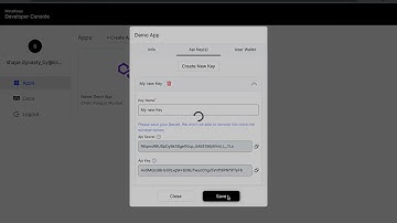 MetaKeep Developer Console - Manage API Keys