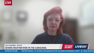 What to expect on Carolina roads as severe storms move through the region