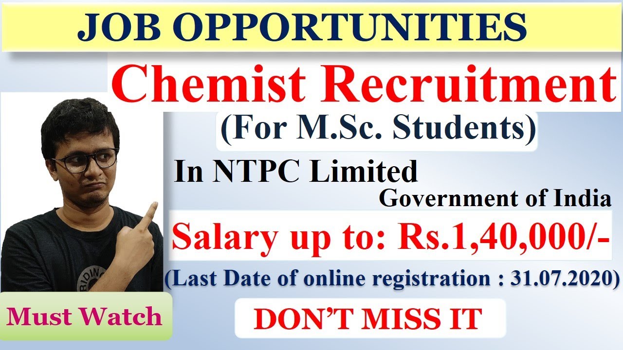 25- Assistant Chemist Recruitment in NTPC Limited| Apply Now | For M.Sc. Candidates