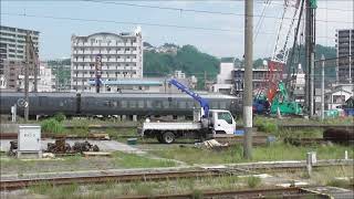 JR九州　787系特急きりしま8号 鹿児島中央駅～宮崎駅6008M  JR貨物ターミナル駅近く　撮影日2023 6 20